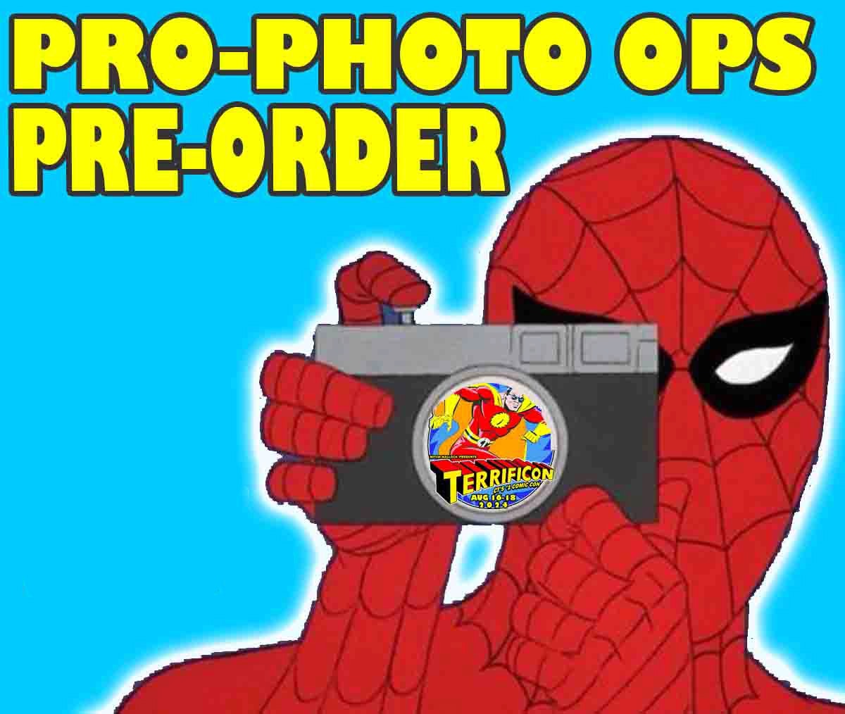 Spider-Man with camera — Pro Photo Ops Pre-Order at TERRIFICON
